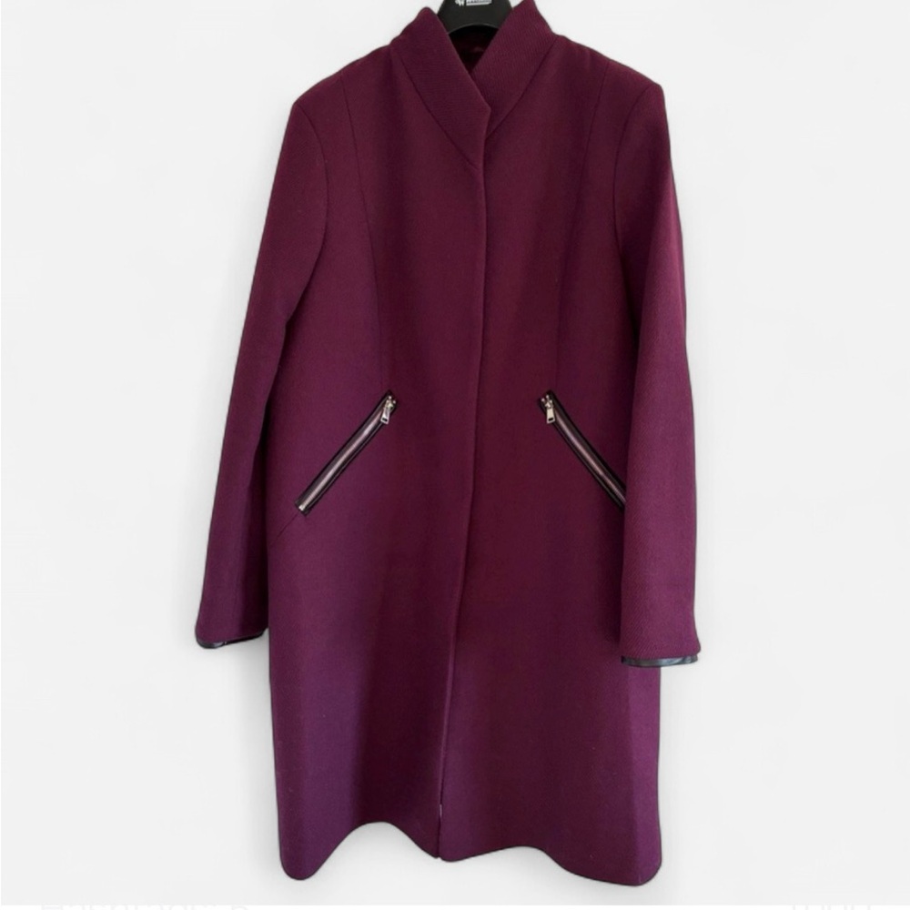 ASOS DESIGN CURVE Smart Funnel Neck Wool Blend Coat